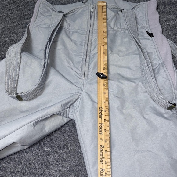 Vintage Roffe Snow Pants Womens Large Gray Bib Suspender Ski Insulated USA 80s - Picture 16 of 16
